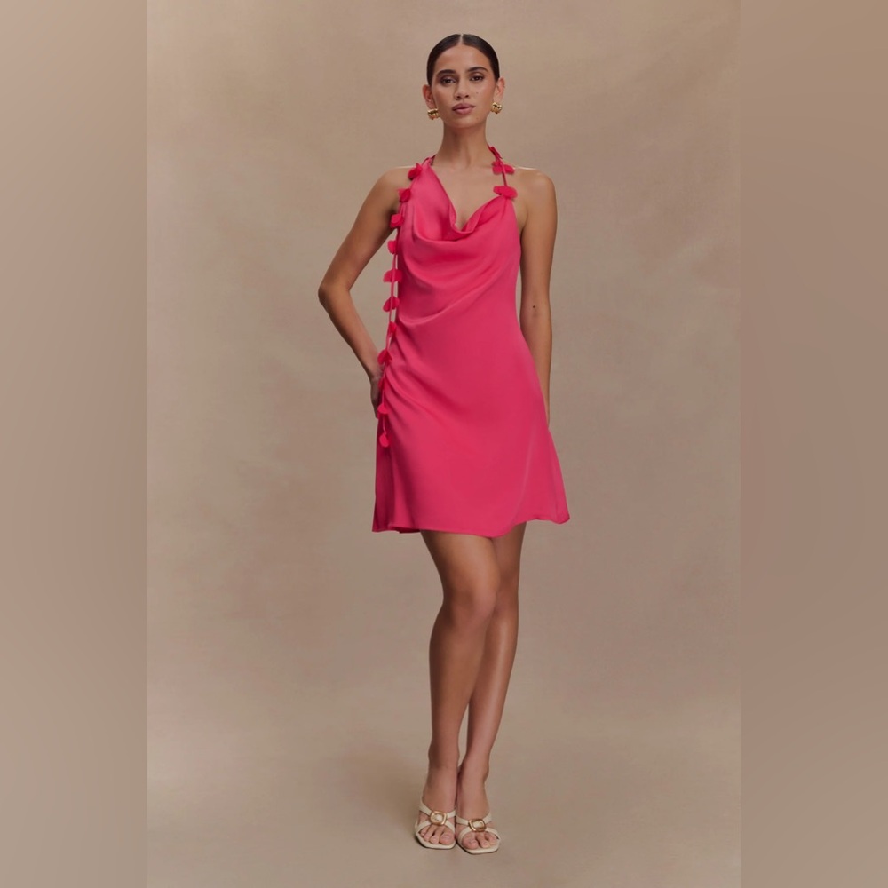 Meshki Vibrant Pink Mini Dress